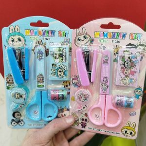 پک قیچی و منگنه و چسب واشی لبوبو کد 319