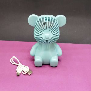 پنکه شارژی چراغ دار خرس نشسته کد 803