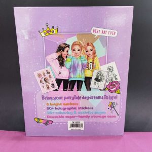 دفتر رنگ آمیزی کلاسوری Shining girl کد 1548