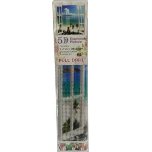 نقاشی الماسی رولی طرح پنجره رو به ساحل 30*30 کد 1590