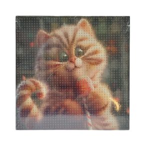 تابلو نقاشی الماسی طرح گربه 20*20 کد 1668