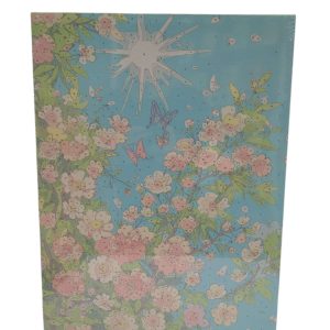 بوم نقاشی آبرنگی طرح گل و پروانه 30*40 کد 1735
