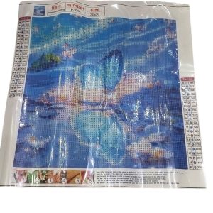نقاشی الماسی رولی طرح پروانه 30*30 کد 1576