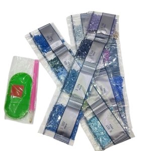 نقاشی الماسی رولی طرح پروانه و گل 30*30 کد 1578