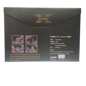 اسکرچ برد خراشیدنی طرح شکوفه‌های گیلاس 20*30 کد 1818